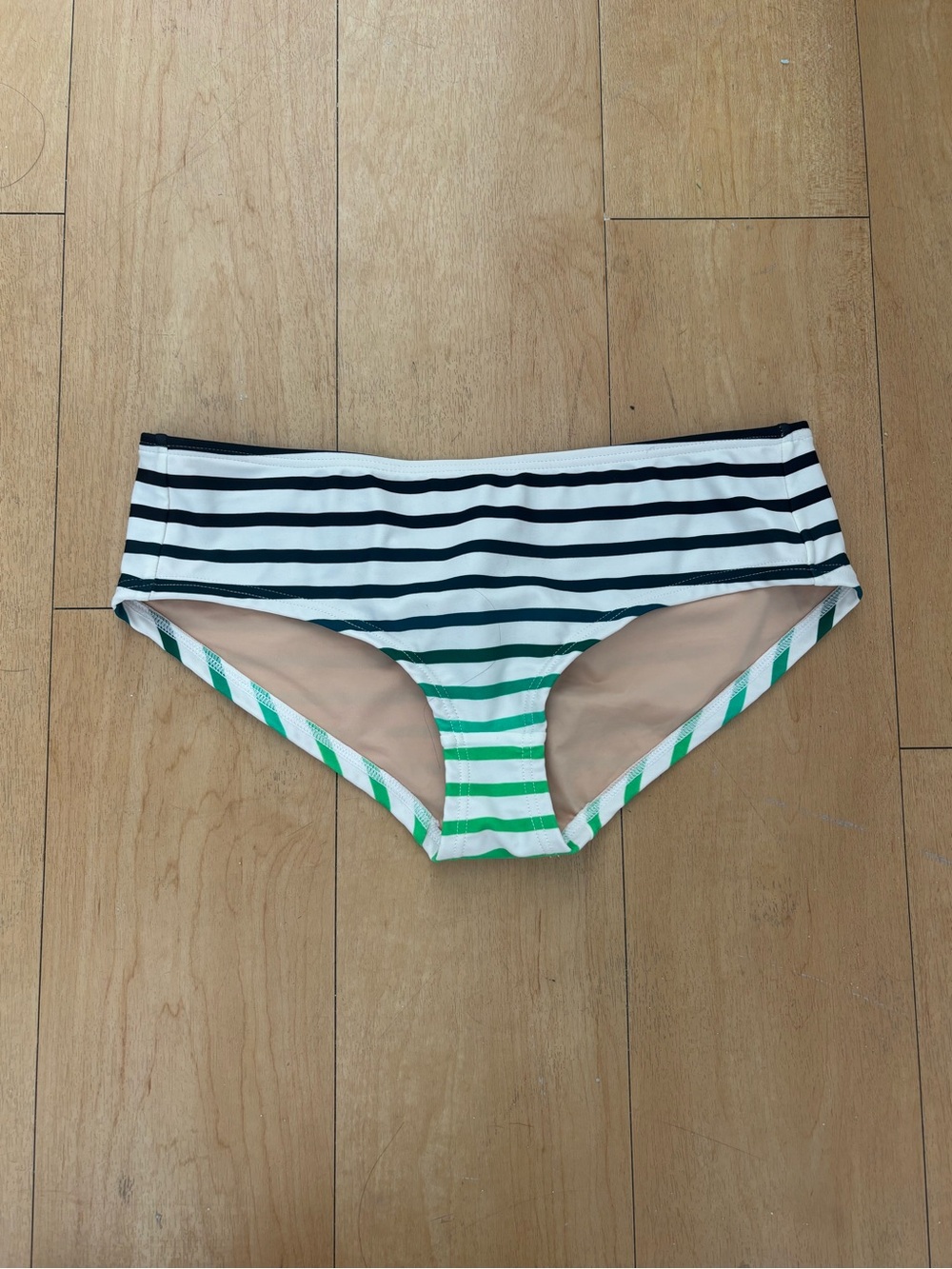NWT J.Crew Striped Black and Green Bikini Set size S - Picture 5 of 7